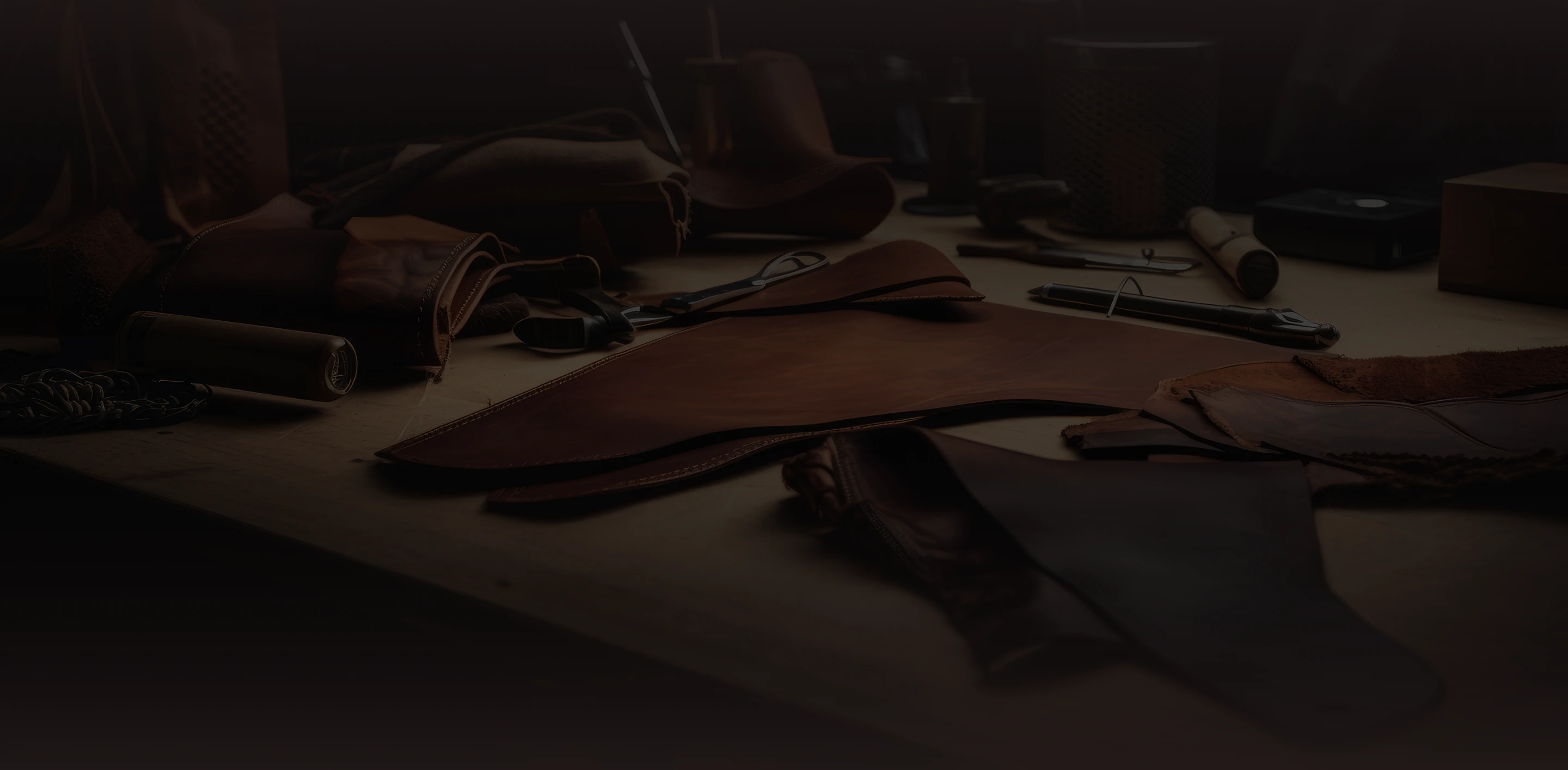 Leather craftsmanship background